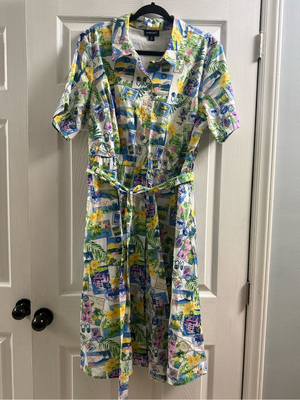 Studio Park x Jane Treacy Regular Classic Shirtdress White Size 1X